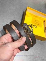 Perfect Fendi Belt Replica Online - Black Leather All Gold Buckle